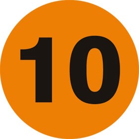 Nummerierte Lageretiketten