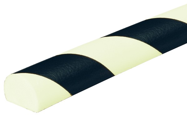 Knuffi Flächenschutzprofil Typ C langnachleuchtend/schwarz, selbstklebend, Länge: 1,0 m