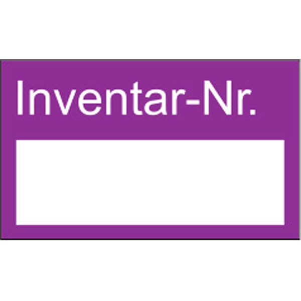 Inventarschild Inventar-Nr. (klein)