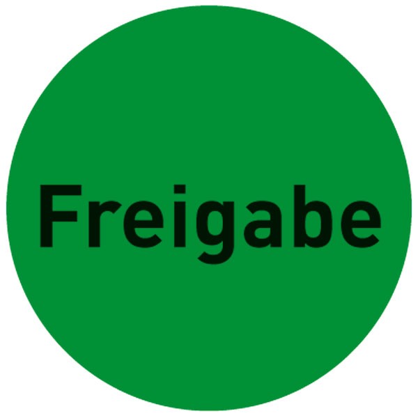 Papieretiketten zur Qualitätssicherung, auf Rolle