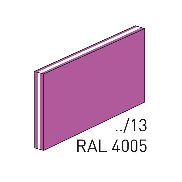Thermograv-Schild, blanko für Kennflex Schilderträger aus Stahl oder Alu (6,0 x 2,8 cm)