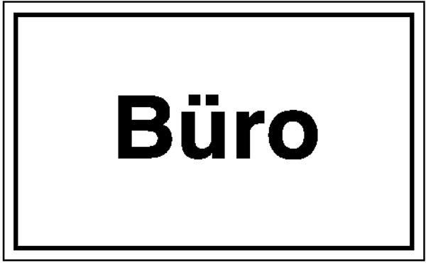 Hinweisschild Büro