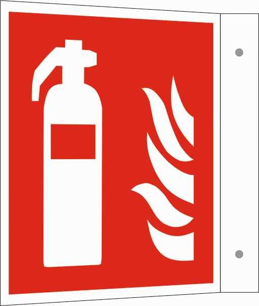 Brandschutzschild- Fahne Feuerlöscher