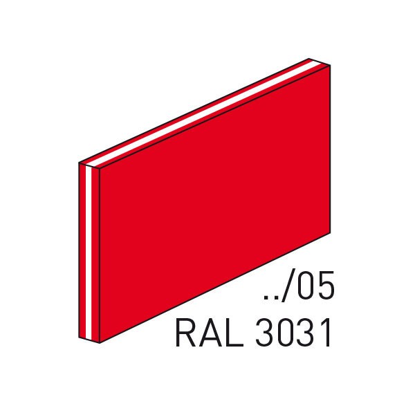 Thermograv-Schild, blanko für Kennflex Schilderträger aus Stahl oder Alu (6,0 x 2,8 cm)