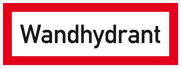 Hinweisschild Feuerwehr Wandhydrant