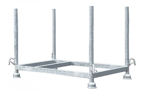 Stapelpalette Ø 48,3 mm, 1,20 m x 0,80 m x 0,70 m