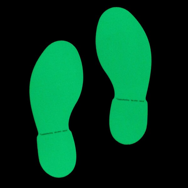 Langnachleuchtende Fußabdrücke