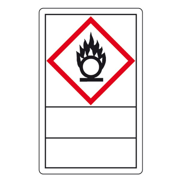 GHS-Gefahrensymbole Gefahrstoffetiketten und Beschriftungsfeld