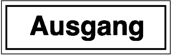 Hinweisschild Ausgang
