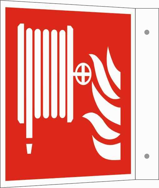Brandschutzschild- Fahne Löschschlauch
