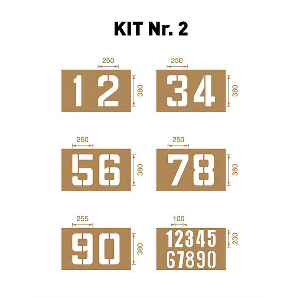 Spritzschablonensätze zur einfachen Boden- und Straßenmarkierung