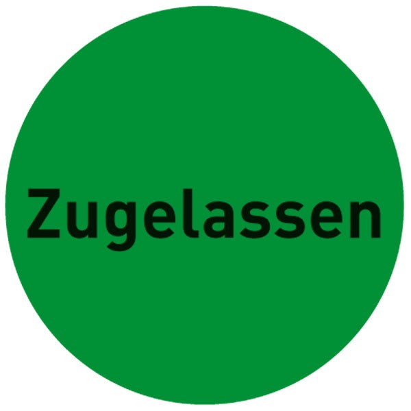 Papieretiketten zur Qualitätssicherung, auf Rolle