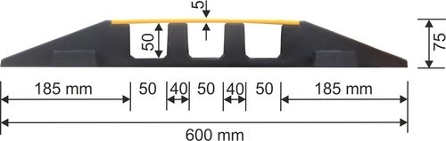 2 Stück Kabelbrücke 490 x 600 mm, gelb-schwarz