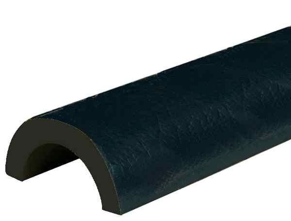 Knuffi Rohrschutzprofil Typ R30 schwarz, selbstklebend, Länge: 1,0 m