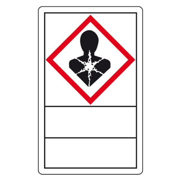 GHS-Gefahrensymbole Gefahrstoffetiketten und Beschriftungsfeld