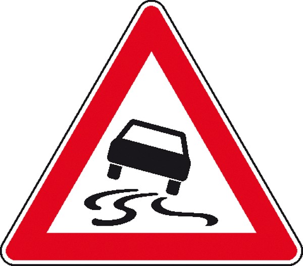 Verkehrszeichen - StVO Nr. 114 Schleudergefahr bei Nässe oder Schmutz