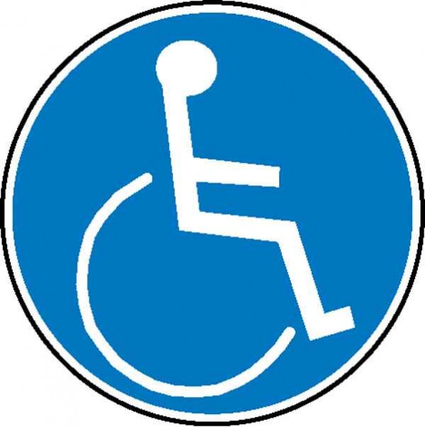 Gebotsschild Für Rollstuhlbenutzer