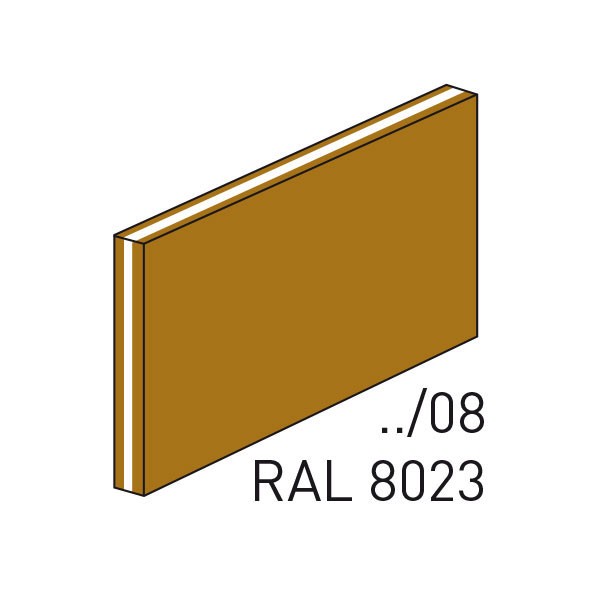 Thermograv-Schild, blanko für Kennflex Schilderträger aus Stahl oder Alu (6,0 x 2,8 cm)