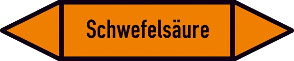 Rohrleitungskennzeichnung Gruppe 6 Säuren (orange) klein