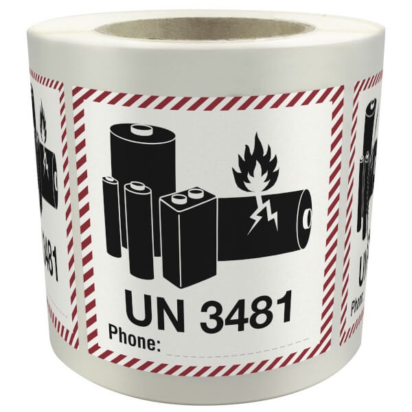Verpackungsetiketten UN 3481 - zur Selbstbeschriftung