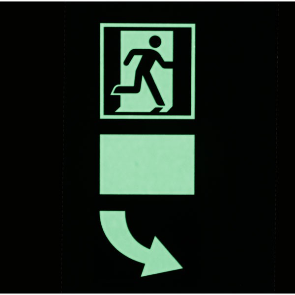 Hinterlegung für Türgriffe Langnachleuchtend