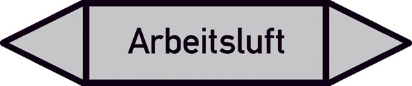 Rohrleitungskennzeichnung Gruppe 3 Luft (grau) klein