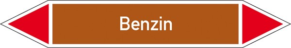 Rohrleitungskennzeichnung Gruppe VIII Brennbare Flüssigkeiten (braun, rot) groß