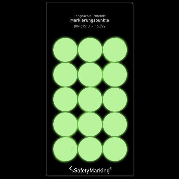 Leitstreifen Markierungspunkte auf Bogen