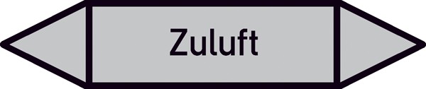 Rohrleitungskennzeichnung Gruppe 3 Luft (grau) klein