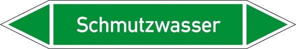 Rohrleitungskennzeichnung Gruppe 1 Wasser (grün) groß