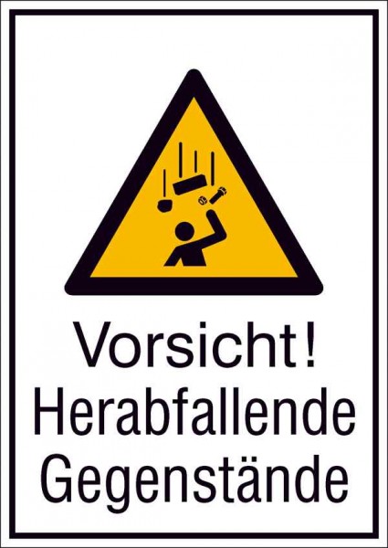 Warn-Kombischild Vorsicht! Herabfallende Gegenstände