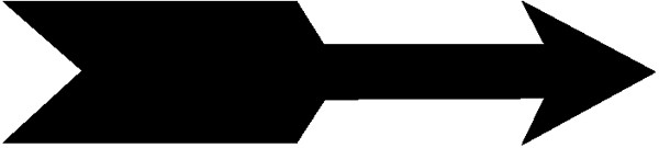 Drehrichtungspfeile auf Bogen weiß/schwarz, Ausführung: gerade