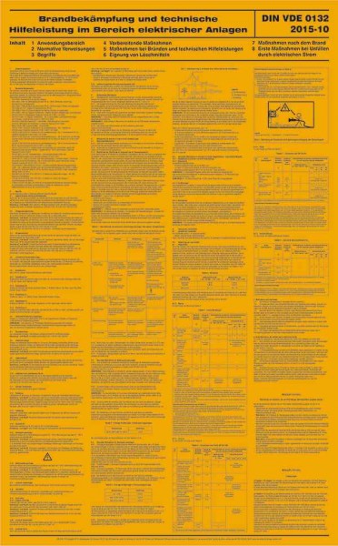 Aushang - VDE Brandbekämpfung und technische Hilfeleistung
