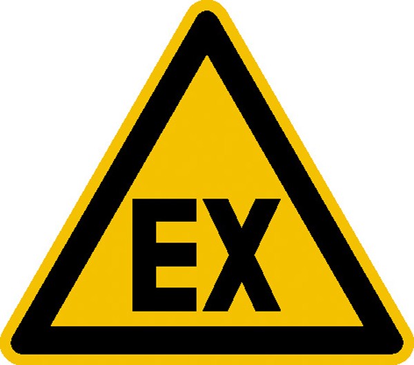 Warnschild Warnung vor explosionsfähiger Atmosphäre