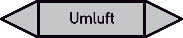 Rohrleitungskennzeichnung Gruppe 3 Luft (grau) klein