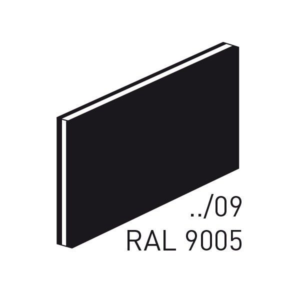 Thermograv-Schild, blanko für Kennflex Schilderträger aus Stahl oder Alu (6,0 x 2,8 cm)