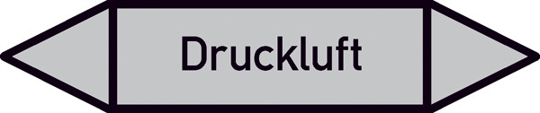 Rohrleitungskennzeichnung Gruppe 3 Luft (grau) klein