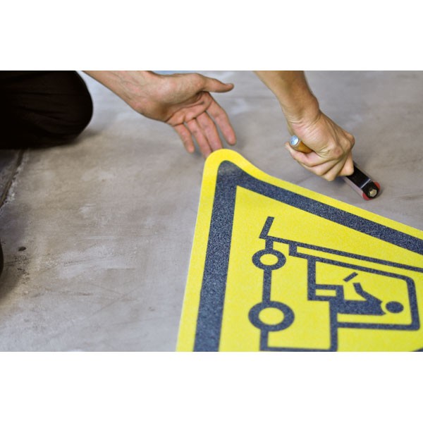 m2-Antirutschbelag Bodenkennzeichnung mit Verbots-, Gebots- und Warnzeichen