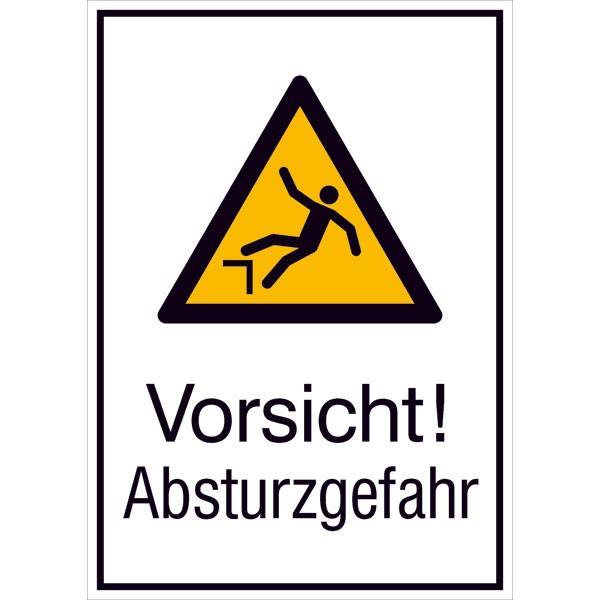 Protect Kombischild Vorsicht! Absturzgefahr