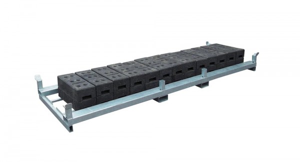 Lager- und Transporttraverse für Fußplatten