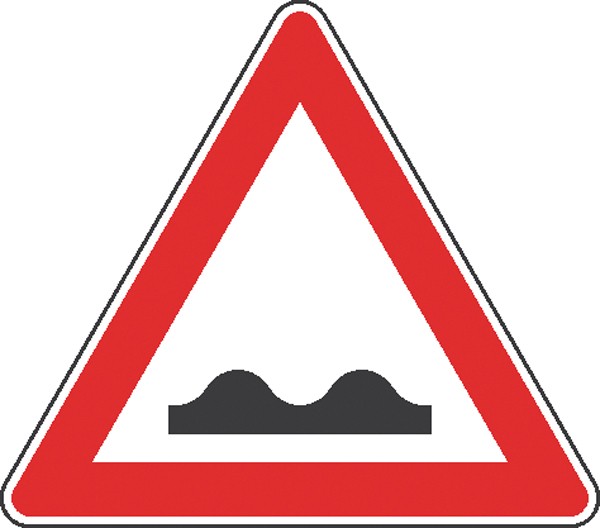 Verkehrszeichen - StVO Nr. 112 Unebene Fahrbahn (Temposchwelle, Fahrbahnschwelle, Bremsschwelle)