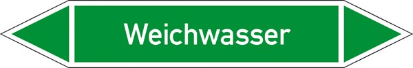 Rohrleitungskennzeichnung Gruppe 1 Wasser (grün) groß