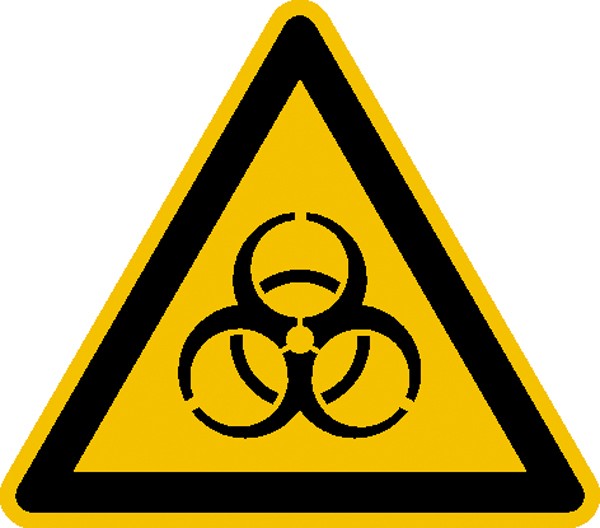 Warnschild Warnung vor Biogefährdung