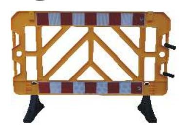 2 Stück Schrankenzaun in verschiedenen Farben