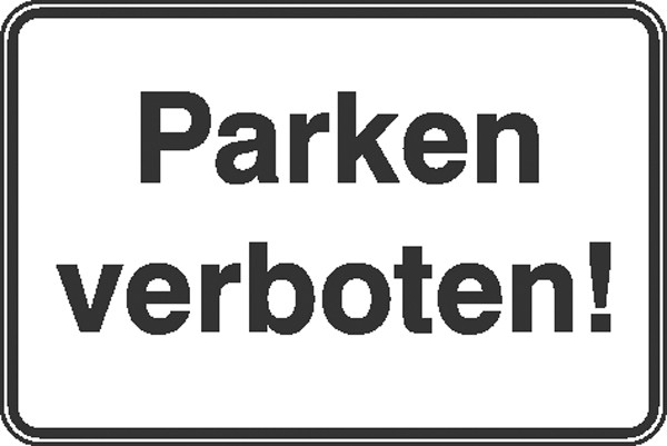 Parkplatzkennzeichnung Parken verboten!