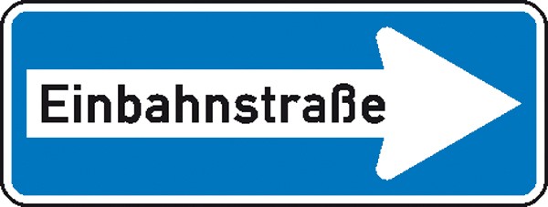 Verkehrszeichen - StVO Nr. 220-20 Einbahnstraße rechtsweisend