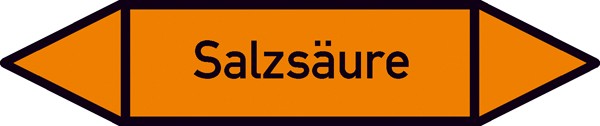 Rohrleitungskennzeichnung Gruppe 6 Säuren (orange) klein