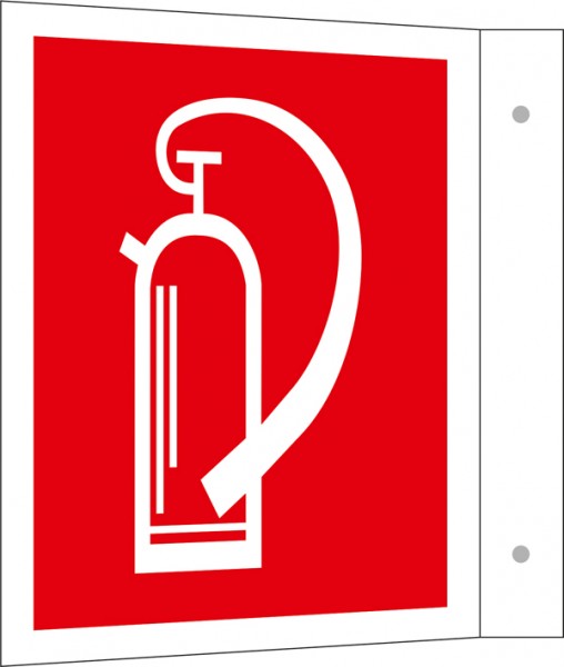 Brandschutzschild- Fahne Feuerlöscher