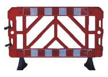 2 Stück Schrankenzaun in verschiedenen Farben